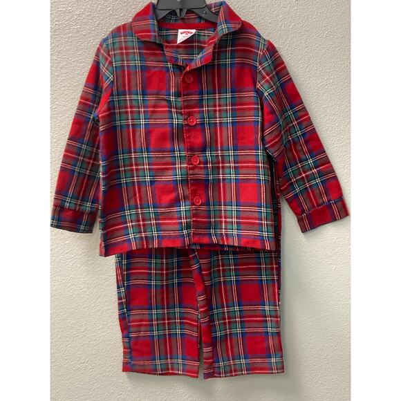 Holiday Time Childrens Pajamas Set Size 3T Christmas Plaid Flannel - Picture 2 of 4